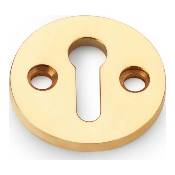 AW380-UB • Unlacquered Brass • Alexander & Wilks Standard Profile Round Escutcheon